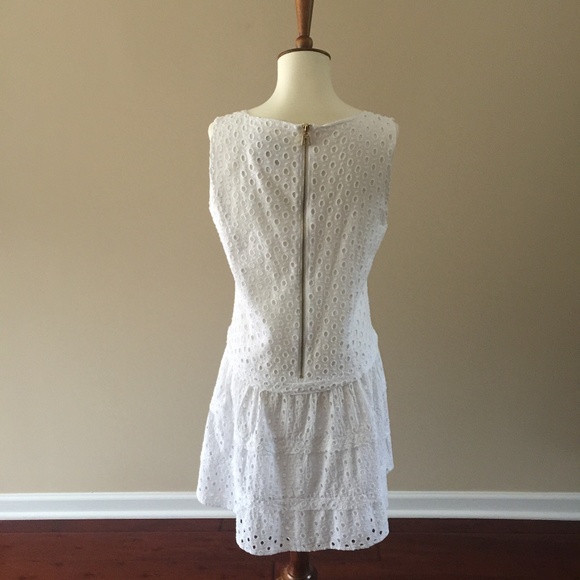 Sail-to-Sable-White-Sleeveless-Eyelet-Dress-Lined - Picture 5 of 8